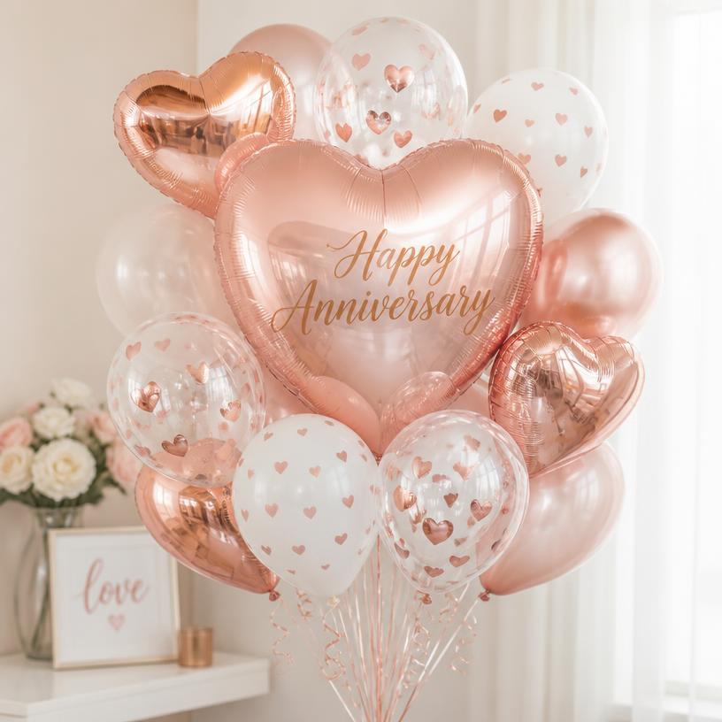 Anniversary balloon display