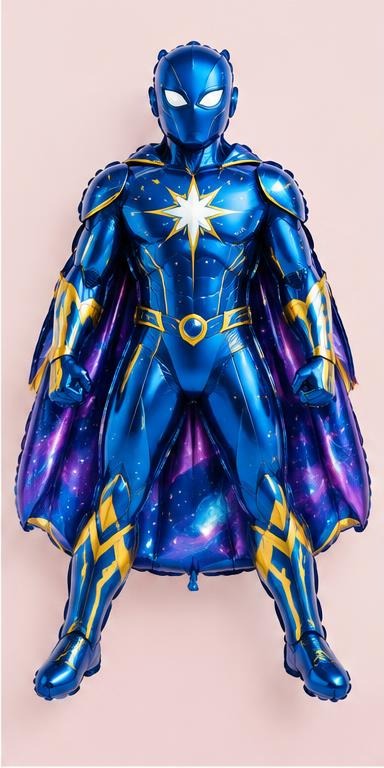 Blue Cosmic Hero Supershape Balloon