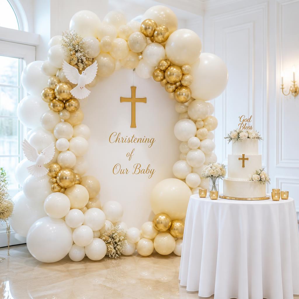 Christening balloon display