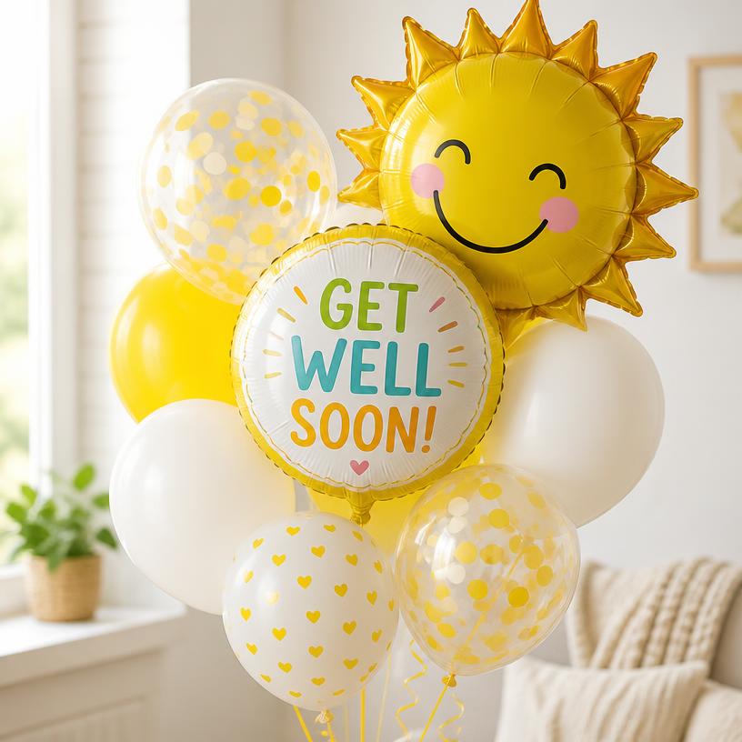 Get Well balloon display