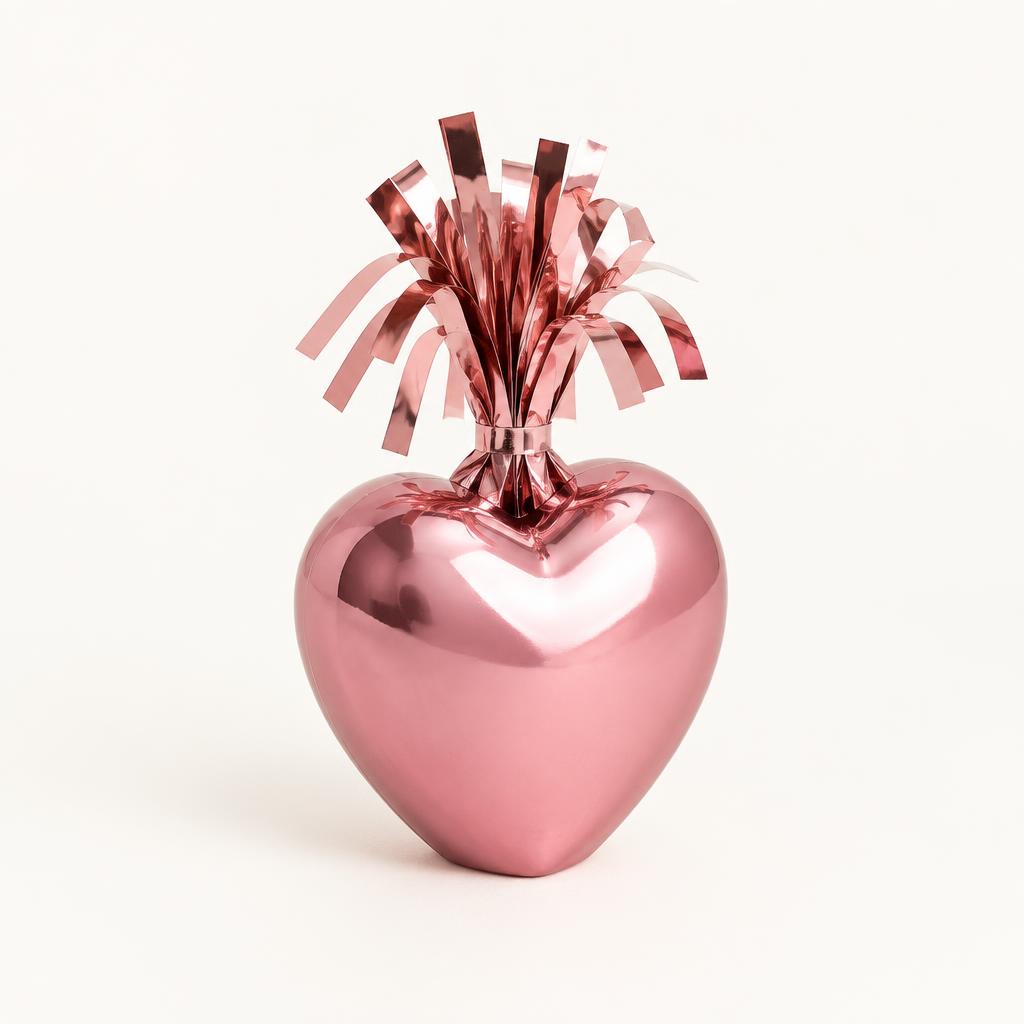 Rose Pink Heart Balloon Weight