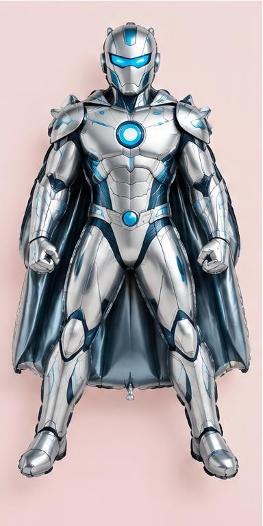 Silver Robot Hero Supershape Balloon