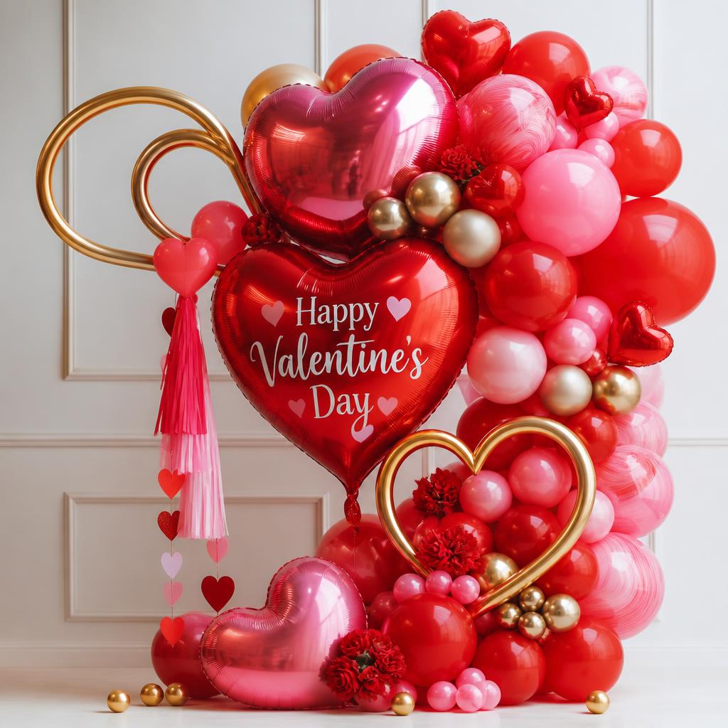 Valentine's Day balloon display