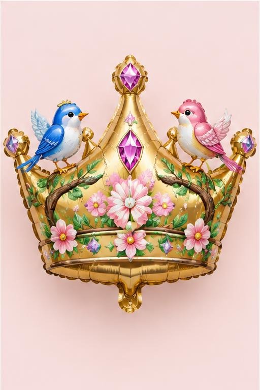 Woodland Princess Crown Foil Balloon