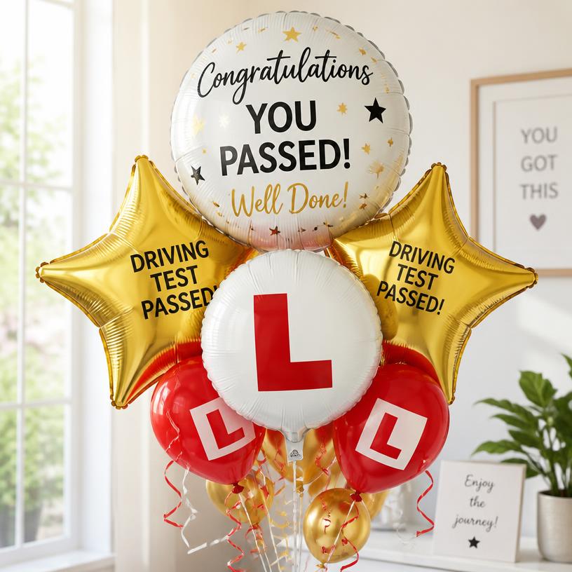 You Passed! balloon display