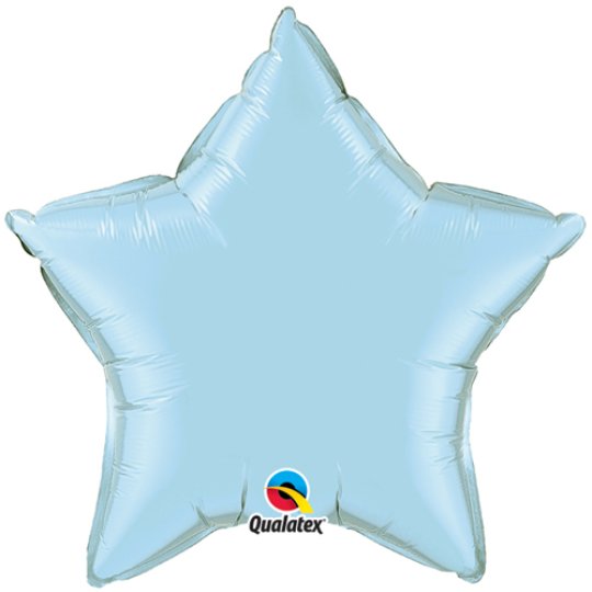 Pearl Light Blue Star Foil Balloon 20″