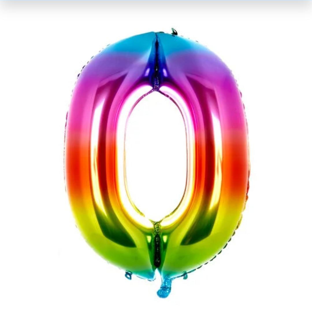 Rainbow Numbers 0-9 Balloons (34 Inch )