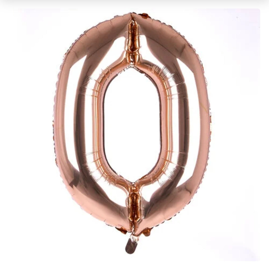 Rose Gold Numbers 0-9 Balloons (34 Inch )