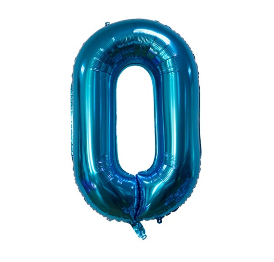 Blue Numbers 0-9 Balloons (34 Inch )