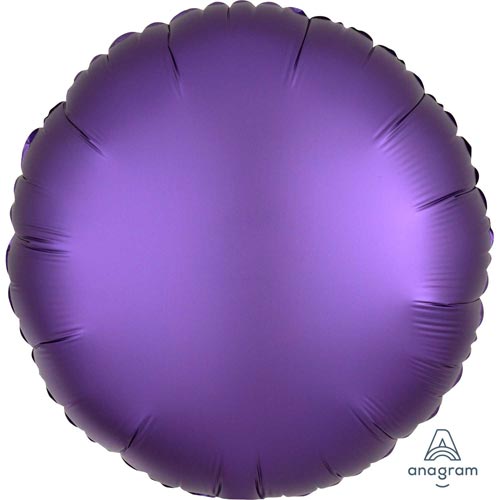 Purple Royale Satin Round Foil Balloon 18″