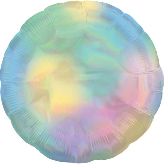Pastel Rainbow Iridescent Round Balloon 18″