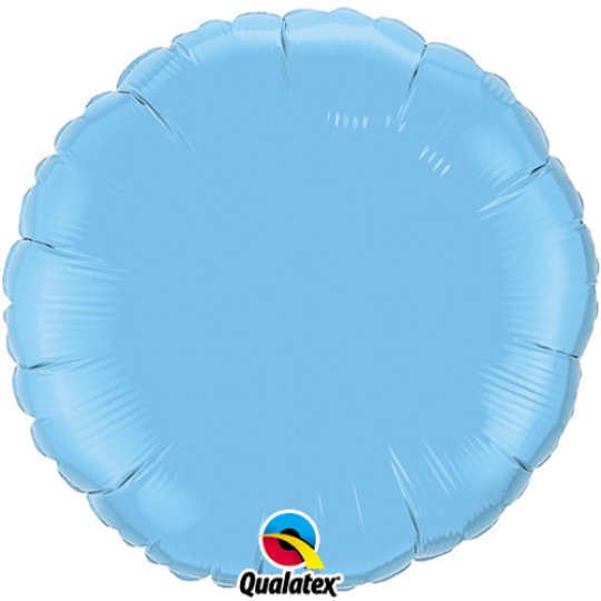 Light Blue Round Foil Balloon 18″