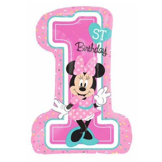Minnie Mouse 1ST Birthday Supershape 28 Inch