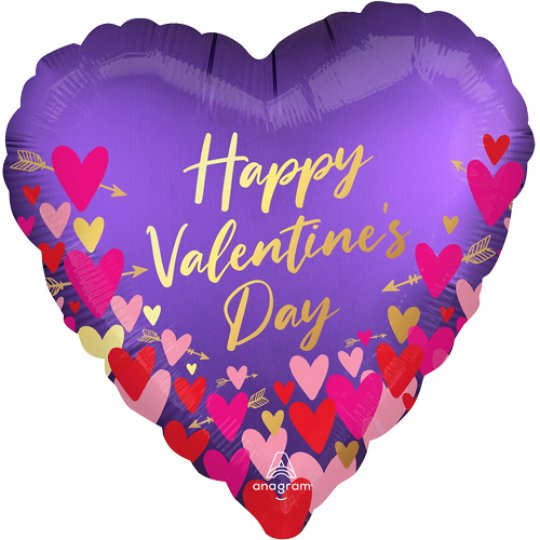 Day Hearts & Arrows Stain Valentine Foil Balloon (18 Inch)