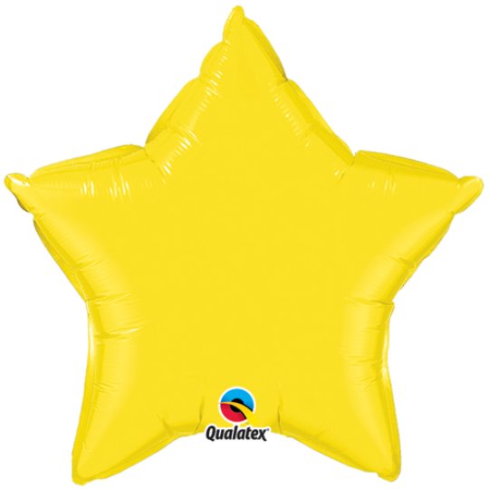 Yellow Star Foil Balloon 20″