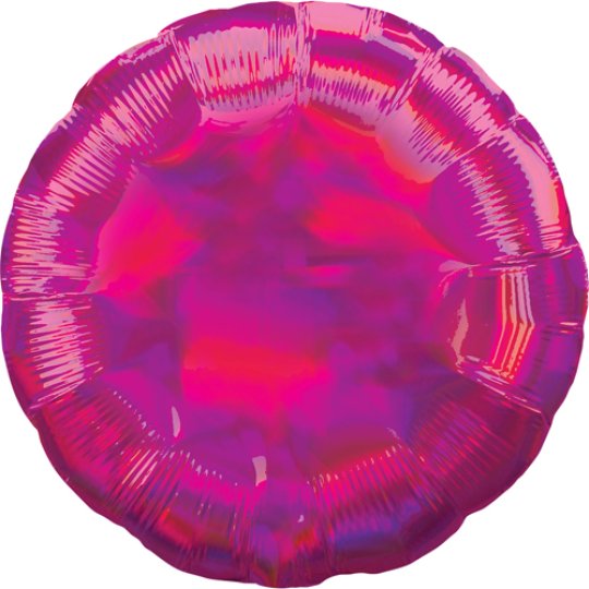 Magenta Iridescent Round Foil Balloon 18″