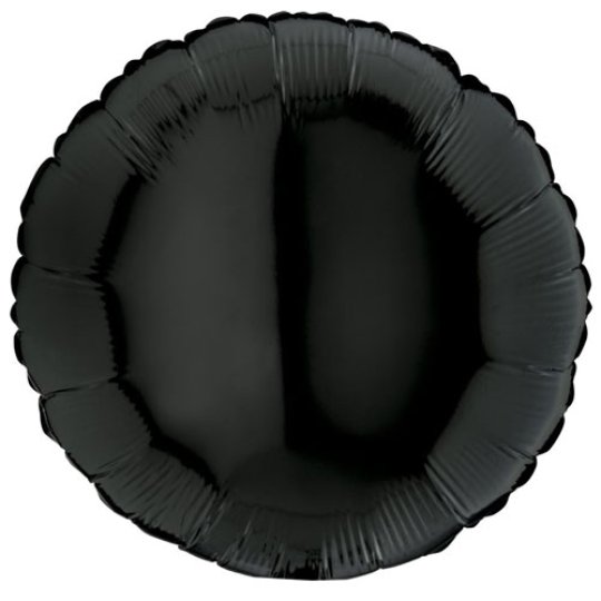 Black Round Foil Balloon 18″