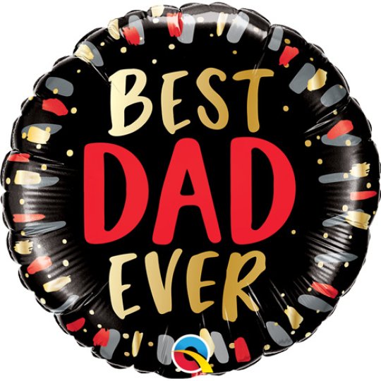 18 Inch Best Dad Ever Round Foil Balloon (1)