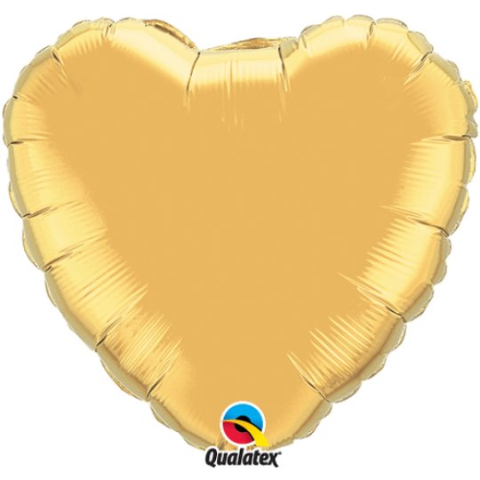 Metallic Gold Heart Foil Balloon 18″