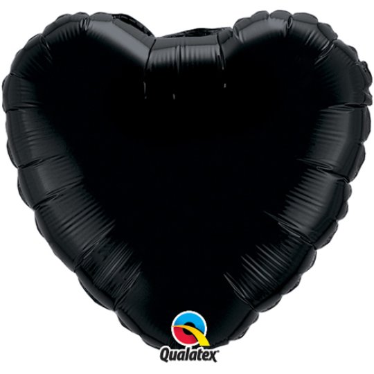 Onyx Black Heart Foil Balloon 18″
