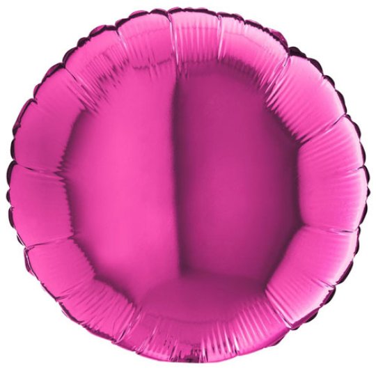 Fuchsia Round Foil Balloon 18″