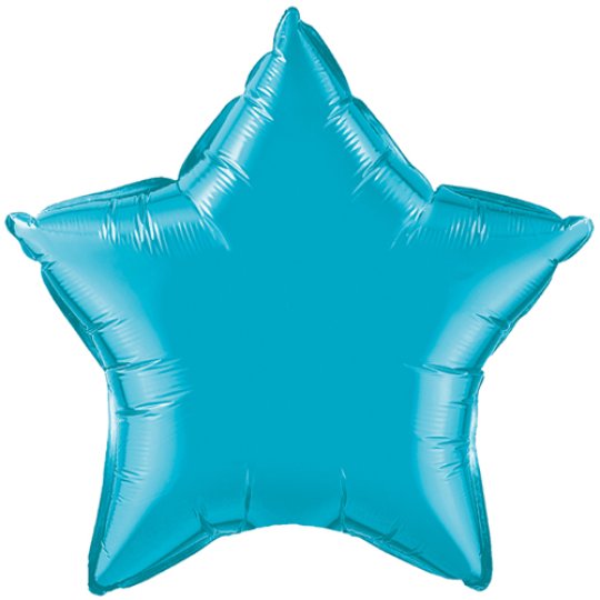 Turquoise Star Foil Balloon 20″