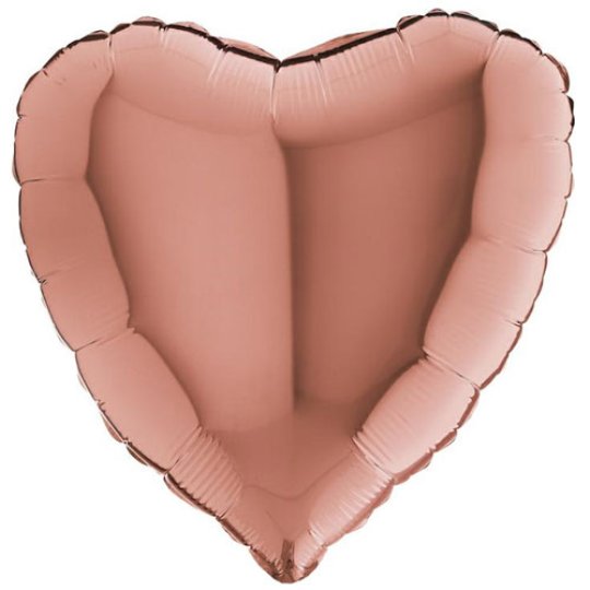 Rose Gold Heart Foil Balloon 18″