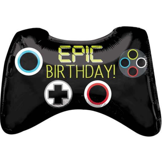 Epic Birthday Game Controller Supershape Balloon 28 Inch