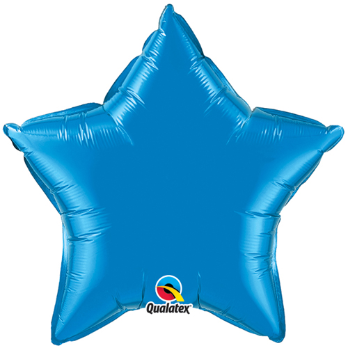 Sapphire Blue Star Foil Balloon 20″