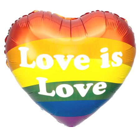 18 Inch Love Is Love Rainbow Foil Balloon (1)