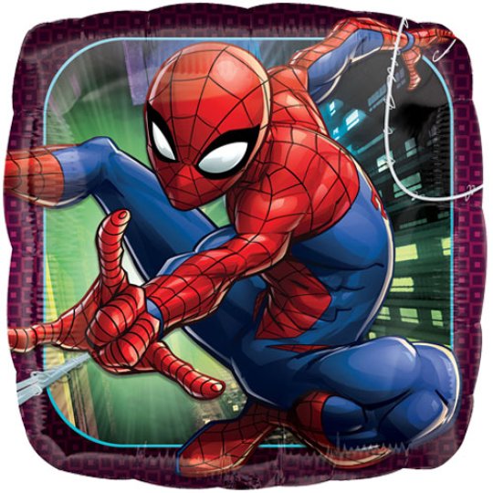 18 Inch Spider-man Animated Square Foil Balloon (1)