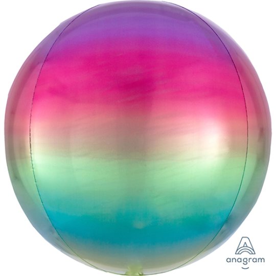 16 Inch Orbz Ombre Rainbow Foil Balloon (1)