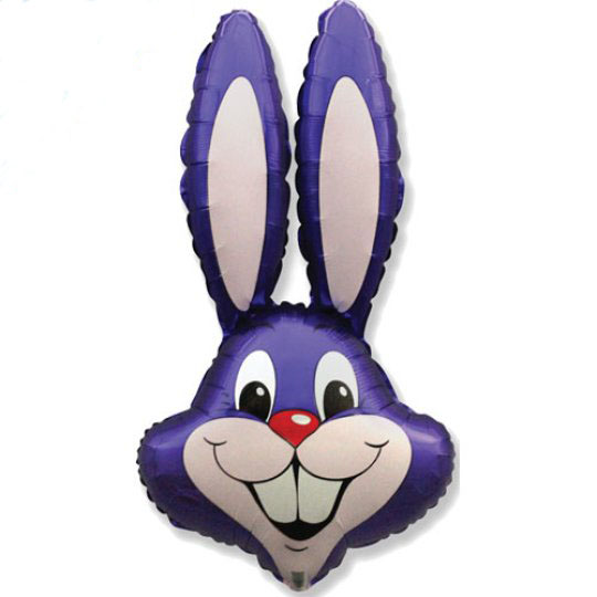 35 Inch Purple Rabbit Head Foil Balloon (1)