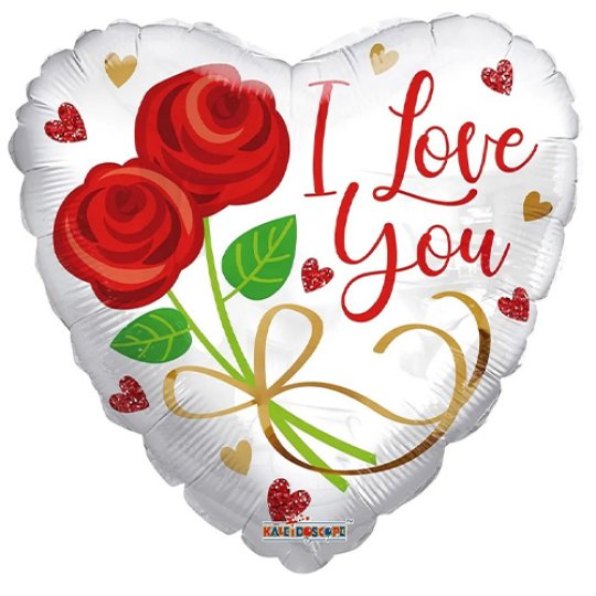 18 Inch I Love You Duo Roses Heart Eco Foil Balloon (1)