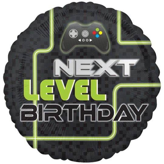18 Inch Birthday Level Up Foil Balloon (1)