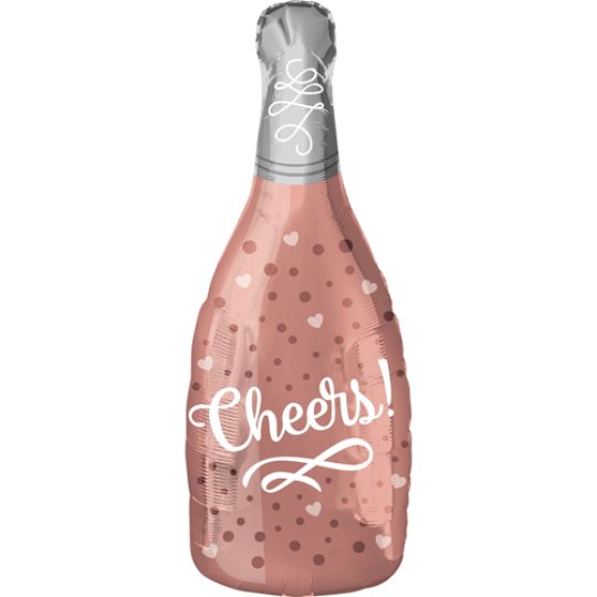 26 Inch Cheers! Rosé Bottle Junior Shape Foil Balloon (1)