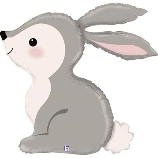 36 Inch Woodland Bunny Foil Balloon (1)