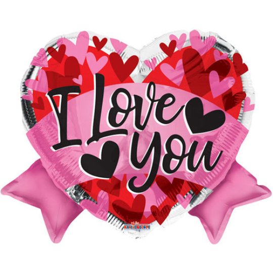 18 Inch I Love You Bow Foil Balloon (1)