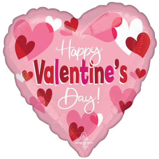 18 Inch Valentine Playful Hearts Foil Balloon (1)