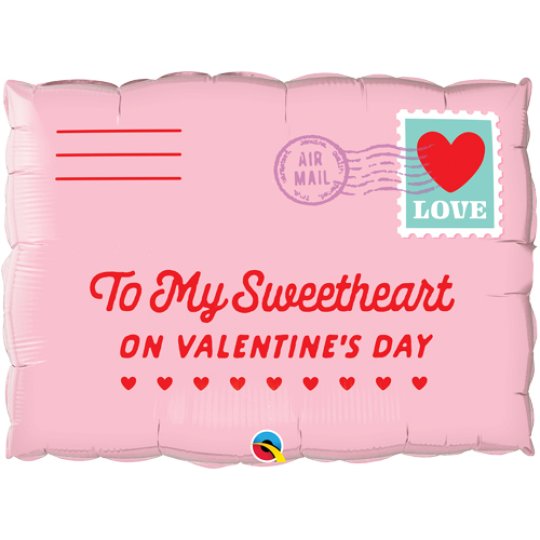 30 Inch Valentine’s Addressed To My Sweetheart Foil Balloon (1)