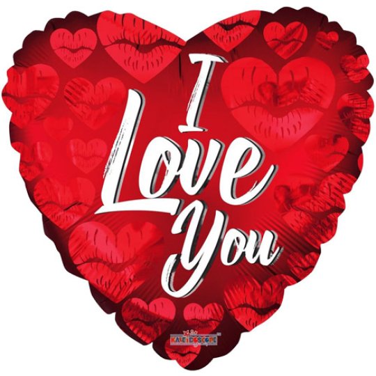 18 Inch I Love You Kisses Foil Balloon (1)