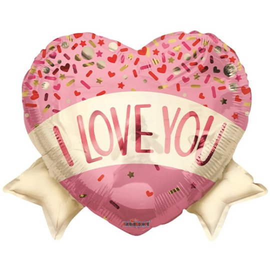 18 Inch Love You Sprinkle Banner Eco Foil Balloon (1)
