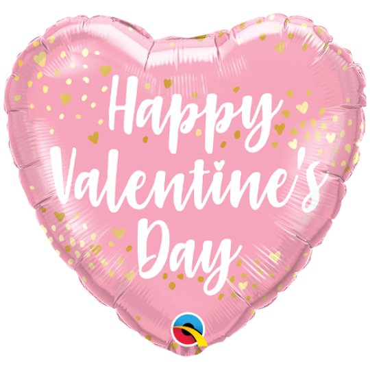 18 Inch Happy Valentine’s Day Pink Heart Foil Balloon (1)