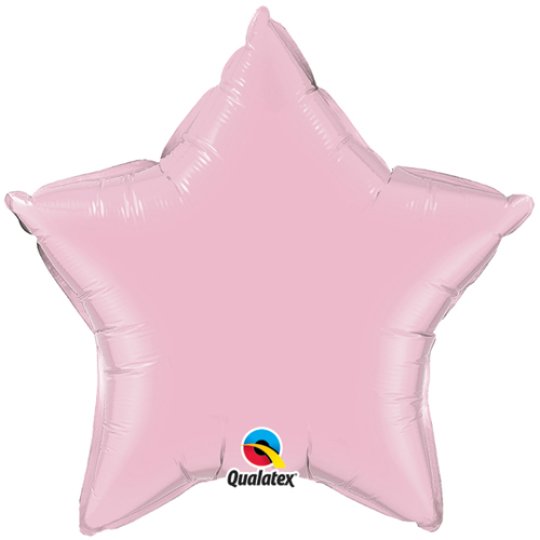 PEARL PALE PINK STAR FOIL BALLOON 20"