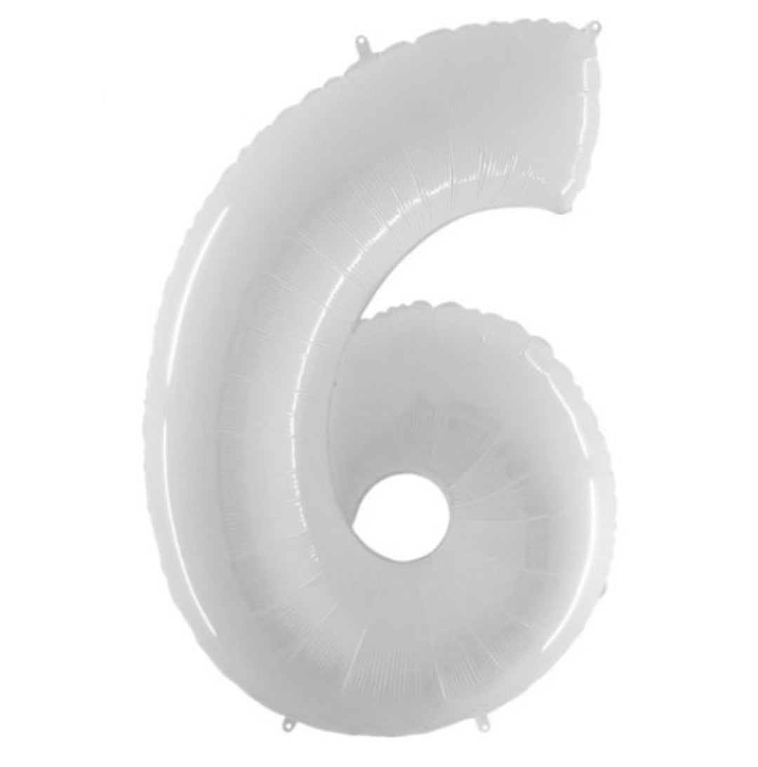 SHINY WHITE NUMBERS 0-9 BALLOONS (34INCH ) - Image 7