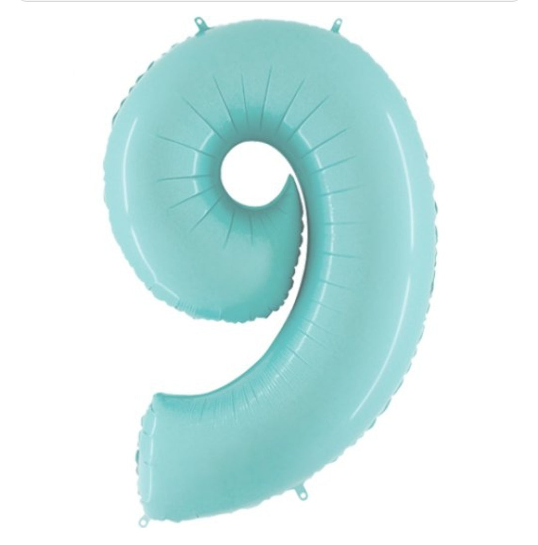 PASTEL BLUE NUMBERS 0-9 BALLOONS (INCH) - Image 10