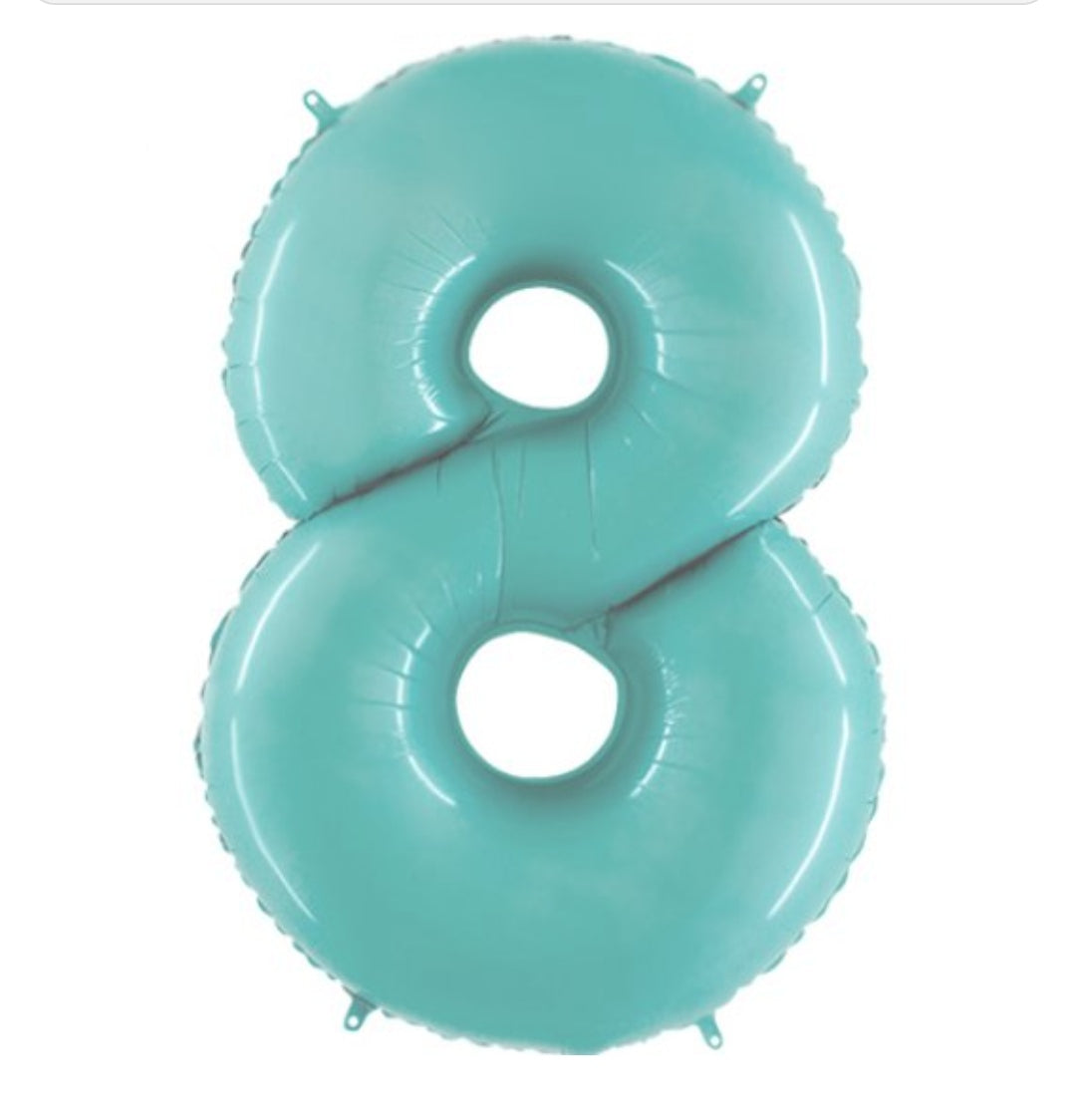 PASTEL BLUE NUMBERS 0-9 BALLOONS (INCH) - Image 9