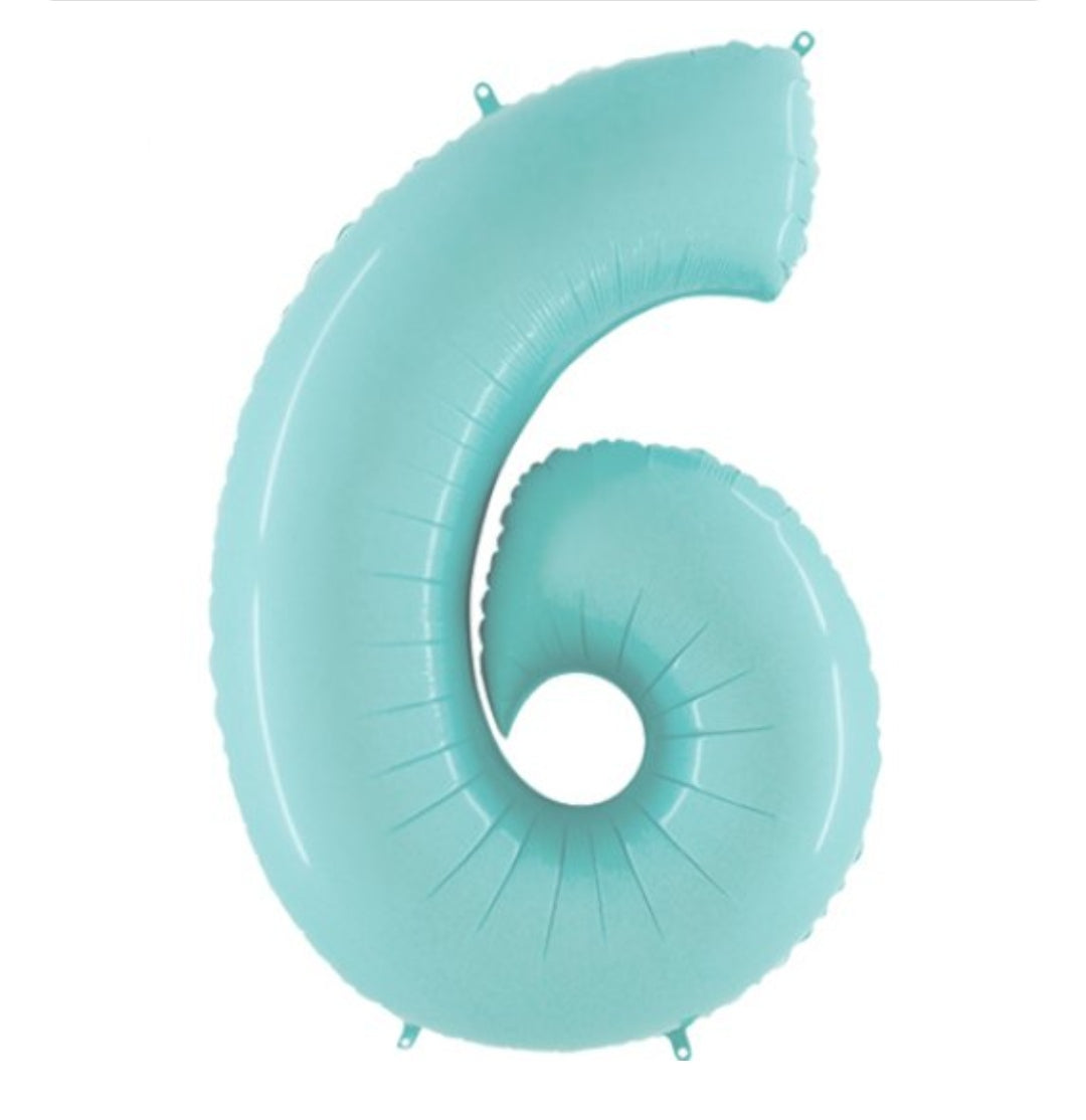PASTEL BLUE NUMBERS 0-9 BALLOONS (INCH) - Image 7