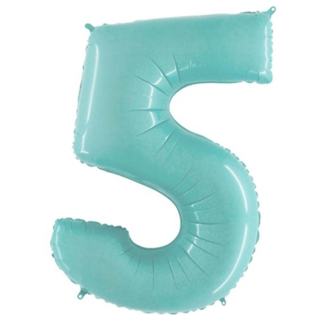 PASTEL BLUE NUMBERS 0-9 BALLOONS (INCH) - Image 6