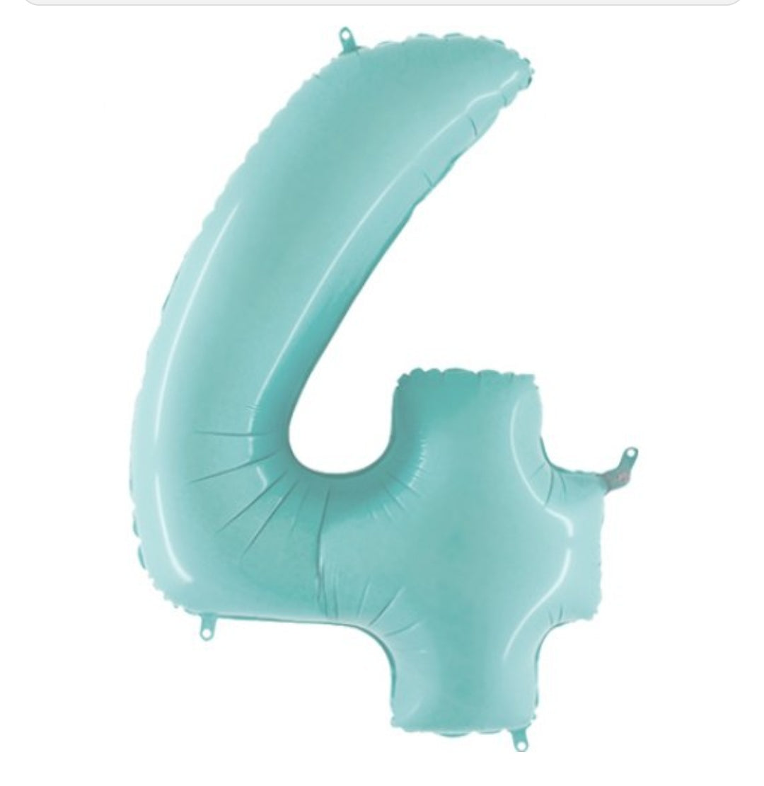 PASTEL BLUE NUMBERS 0-9 BALLOONS (INCH) - Image 5